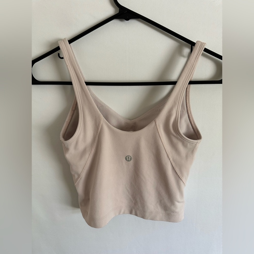 Lululemon Align Tank Top Size 0 Women Gym Shirt Pink Cropped Bra